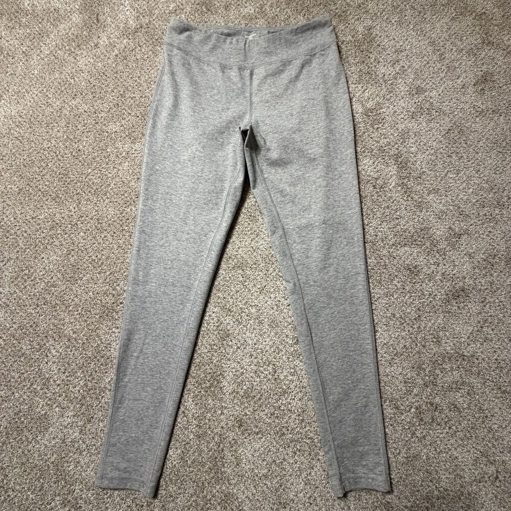 Converse Graphic Wordmark Leggings Womens M Gray Athleisure Pants Stretch